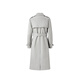 Peacebird Spring 2024 Qualität langer Trenchcoat A1bee1345 Hellgrau XS