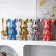 Internet celebrity violent bear cartoon TV wine cabinet living room decoration light luxury high-end ceramic children's piggy bank birthday gift 35cm blue care bear 16*13.5*35