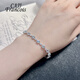 CAJJ Francois Aquamarine Bracelet for Women Gemstone Bracelet Natural Colored Treasure Jewelry 925 Silver Inlaid Jewelry Accessories Aquamarine Bracelet