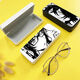Caja de gafas Animación de alto valor animación hombres y mujeres de caras de caras Caja de almacenamiento de alumnos periféricos personalizados Caja de gafas simples Z3897 White