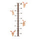 Custom Height Wandaufkleber 3D Dreidimensionales Acryl -Kinderzimmer Wandgemälde Baby Messherrscher kann entfernt werden, ohne die Wand zu beschädigen 3879 Kaninchenhöhe Aufkleber + Hautfarbe + Pink klein