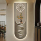 Kleine Maluhr Moderne Licht Luxus -Eingangsdekoration Maluhr Wanduhr Wohnzimmer Beleuchtung Zifferblatt Corridor Treppe Ecke Hintergrund Wandhänge Malerei DQ6210 [Dial Plus Licht - Plug -in -Modell] 35 Zoll [30*90 cm]
