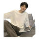Zhiwei American 300G Sweathir Sweatter pour garçons au printemps et à l'automne Short pour garçons, T-shirt à manches longues Pure Coton Base Shirt, White XL [Recommandé 125-145jin [Jin est égal à 0,5 kg]]]