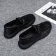 Chaussures masculines de Huilijun, mocassins à cheval, petites chaussures en cuir, personnes paresseuses décontractées pour hommes coups de pied doux Sole Sole British British Bean Chaussures hommes 9905 noir 43