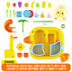 
Xinge children's dishwasher toys electric water play house kitchen toys cute duck dishwashing table 3-6th birthday gift