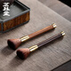 Mingqitang Copper and Wood Pot Care Pen Non-shedding Tea Brush Tea Ceremony Six Gentlemen Kung Fu Tea Set Accessories Tea Tray Cleaning Brush Copper and Wood Pot Care Pen (Ebony)
