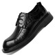 XO leather shoes men [cowhide] 2025 spring and summer men's shoes lace-up derby shoes men business formal casual shoes men black [hand-grabbed cowhide-four seasons] 6621 42