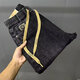 Kefeiwo neue High-End-Tether-Jeans für Männer lose und trendy gedruckte elastische Taille und kleine vielseitige Gelegenheits-Harren-Jeans Yiniu-983 Black S (Empfohlenes Gewicht 80-95 Jin [Jin gleich 0,5 kg]))