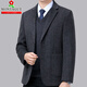 Montagut Casual Wool Suit Men's Jacket Men's Spring and Autumn Style Style Corean Cashmere Cashmere Tweed Traje de alta gama 3291 Styles: Dark Grey 170/48