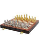 Ziwu Qian Metall-Schach-Set-Holzklappschachboard für Kinder-Bildungswettbewerbe High-End-Schach-Schach-Schach-Bronze + Rote Bronze 6630 (groß) King Height 7,6 cm