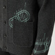 Respiración profunda al respiro profundo cuello bordado bordado de lana pura pura chaqueta de cárdigan suéter a400992 gris oscuro l (tamaño 4)