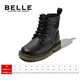 Belle's Children's Shoes Girls Martin Boots Autumn and Winter Boys Botas cortas Calientes Botas de cuero suave para niños Medium Big Baby's Baby Bots Tendencia De3891 Beige 36