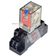 Intermediate relay GR-2C-AC230V two open and two closed AC220V with light and pole high quality domestic large 8-pin relay base