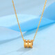 Zokai small waist pendant yellow 18K gold necklace simple versatile necklace birthday gift D06864