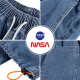 NASA GOOD jeans men's four seasons Korean style loose straight men's pants Hong Kong style casual long trousers men's light blue XL