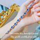 Fat Donglai's same style tanzanite bracelet new Turin Eye imitation natural internet celebrity same style heavy sapphire color blue diamond bracelet 16+4cm