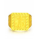 Fat Donglai's same style gold-plated silver ring for men Hong Kong duty-free blessing ring 999 real gold plate ring men's gold ring blessing ring standard