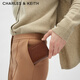 Charles/Keith Textur Solid Color Bag Damenbeutel Multi-Card Short Wallet Damen Geburtstagsgeschenke CK6-10680907 Schokoladenschokolade xxs xxs