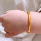 Maimid simulated gold baby bracelets, a pair of children's one-month-old photo props for babies and children's first birthday gift, a pair of baby glossy bracelets, gift box