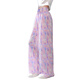 
NICKYBABY girls wide-leg pants summer thin children's ice silk pants large children's summer clothing girls mosquito-proof pants straight trousers loose 15123 blue green + 9889 white [set] 120 cm