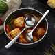 Baijie 304 stainless steel spoon household soup spoon large porridge spoon tableware 1 pack