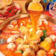 Haixin [59 yuan opcional 5 piezas] actualización de la serie fresca de la serie fresca bolas de pescado zapatillas de camarón bolas de carne combinación caliente combinación de fujian especialidades brochetas jugo de cerdo pequeñas bolas de pescado 500g