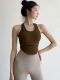 Minghuitong a prueba de choque Sports Sports Training Strong Women Song Simting Fitness Entrenamiento de fitness But de ropa de yoga con red de ropa interior de la almohadilla de cofre DX16837 Folleto verde manga corta S