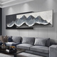 Mopai modern light luxury living room sofa background wall decoration painting 2025 new superimposed painting minimalist high-end hanging painting with backing 240x65cm (suitable for 3.5m sofa) crystal porcelain