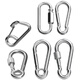 Fengji 304 stainless steel spring buckle carabiner safety buckle key chain gourd buckle nut spring belt ring buckle dog chain buckle M4 (standard type) 2 pieces