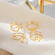 
LeMIAO (LEMIAO) S925 silver hollow double-layer twelve zodiac ring glossy simple men and women personalized movable index finger ring RS1048 [Libra - gold and white] adjustable opening