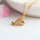 Qichangtang Freshwater Pearl Pendant Dolphin Shell Bear Necklace Clavicle Chain Jewelry Ins Internet Celebrity Jewelry Gift for Girlfriend Freshwater Pearl Dolphin Bead Pendant with Silver Chain