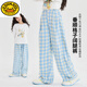 
Disney girls suit spring and autumn children 2025 new spring suit fashionable girls fashionable street sweatshirt plaid pants spring 15266 blue + 4916 gradient 140 cm
