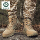Woodpecker Large Size Martin Boots Men's Shoes Breathable Tactical Boots Outdoor Hiking Wear-resistant Training Combat Boots High Top Boots Black 42