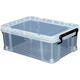 Customized King-Size-Bett flach Aufbewahrungsbox Transparent Plastikkleidung Quilt Aufbewahrungsaufbewahrung Tidy Box Schuhe unter dem Bett kurz 6630 [44*30*16.5]