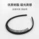 Beauty Skin Toothed Anti-Slip Face Wash Headband (Braided Hair Style) Black Frosted Hairpin Headband Broken Hair Organizer for Men and Women MF8721