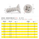 XMSJ304不锈钢沉头十字平尾自攻小螺丝GB846标准精密电子螺钉M1.2-M5 KB1.7*12200只