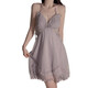 2024 Nuevo lencería sexy de gran tamaño Plus Pecho Presino Pure Butterfly Starch Strap Store de encaje Robe Home Set P3886 Verde (Bata externa + cinturón) M