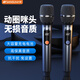 SANSUI wireless microphone, universal, professional-grade U-segment karaoke special conference host, live broadcast karaoke, outdoor square dance, handheld portable performance home ktv singing rechargeable microphone, flagship version of dual microphone, performance-level universal microphone, one to two, true U-segment wireless charging