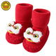 G.Duckkids Little Yellow Duck Baby Red Rowands Rocks Winter Baby Floor Shoes and Calcets Anti-Slip Engrose los tubos altos no caen del recién nacido Lion NAVILLE Tree Bottom 13 cm (recomendado 12-18 meses)