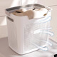 Mud quality dirty clothes basket dirty clothes storage basket household dirty clothes basket laundry basket bathroom bathroom clothes putting artifact laundry basket large size - cream white