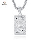 Aido Diamond pt950 platinum rich small gold brick pendant fashion platinum necklace women's holiday gift single pendant weighs 4.3-4.5 grams + delivery silver chain