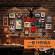 Vinoya Foto Wand kreative personalisierte Wanddekoration Retro Industrial Style Bar Wanddekoration Milk Tea Shop Barbecue Hotel Hanging Accessoires 19 Stück Kombination 2694 Modelle