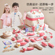 Huangen Children's House Playing Doctor Toy Set Little Girl Stethoscope Medical Box Nurse Role Playing Injection Baby Deluxe Version 48-Piece Value Package-With Doll-Blue Package All Packages are sent to suspended bottles