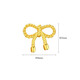 Trendy Acer bow pure gold 5G gold earrings, light luxury and fashionable birthday gift for girlfriend, priced at about 0.5g per piece
