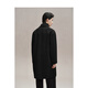 PEACEBIRD Men's Woolen Coat Winter Loose Long Jacket Casual Temperament Commuting Simple # Black 1 M
