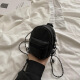 Craftsmanship chooses mini halter neck coin wallet card bag headphone bag hip hop personality small shoulder bag key crossbody bag men trendy small bag black