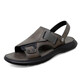 
Classic Car (WECKER) Hong Kong high-end genuine leather sandals men's soft sole exterior beach shoes men 2025 new casual dual-purpose sandals men 9923 brown beach shoes counter 38