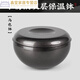 钵盂吃饭碗寺院餐具斋钵出家人饭钵盂不锈钢双层隔热僧人吃饭用钵 牛津布钵袋-浅咖