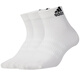 Adidas – chaussettes de sport pour hommes et femmes, 2024, trois paires de chaussettes de sport mi-hautes, noires et blanches, DZ9435 HT3468/trois paires fines, taille S 35-38