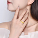 Lossot birthday gift for girlfriend pure gold 999 meter gold ring female 5G hard gold closed solid ring ring